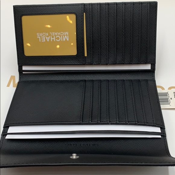 MICHAEL KORS JET SET TRAVEL LG TRIFOLD BLACK - Picture 7 of 16